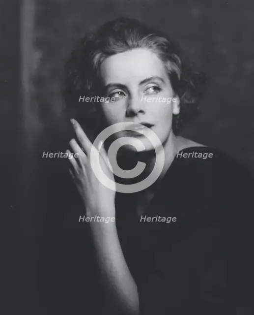 Portrait photograph of Greta Garbo, 1925 July. Creator: Arnold Genthe.
