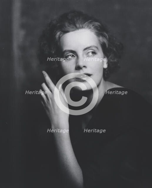 Portrait photograph of Greta Garbo, 1925 July. Creator: Arnold Genthe.