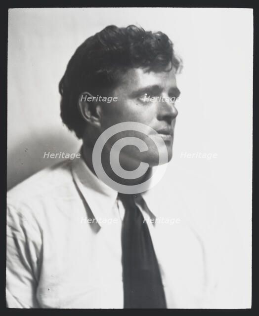 Portrait photograph of Jack London, between 1906 and 1916. Creator: Arnold Genthe.