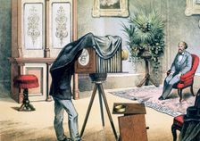 Portrait photographer's studio, c1880. Creator: Unknown