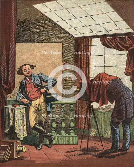 Portrait photographer's studio, 1871. Artist: Unknown