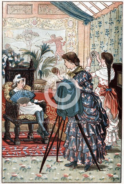 Portrait photography as a fitting career for a young woman, 1884. Artist: Unknown