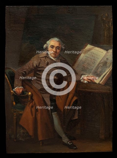 Portrait présumé de Jean-Jacques Lagrenée dit Portrait d'un homme dans un manteau croisé, c1787. Creator: Marguerite Gerard.