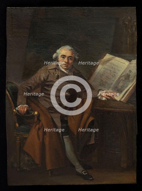 Portrait présumé de Jean-Jacques Lagrenée dit Portrait d'un homme dans un manteau croisé, c1787. Creator: Marguerite Gerard.