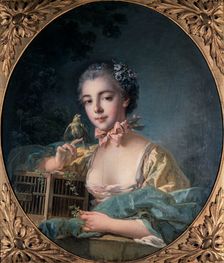 Portrait présumé de Marie-Emilie Baudouin, fille du peintre, c.1758 — 1760. Creator: Francois Boucher