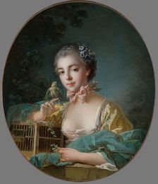 Portrait présumé de Marie-Emilie Baudouin, fille du peintre, c.1758 — 1760. Creator: Francois Boucher