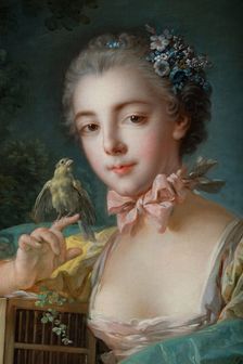 Portrait présumé de Marie-Emilie Baudouin, fille du peintre, c.1758 — 1760. Creator: Francois Boucher