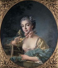 Portrait présumé de Marie-Emilie Baudouin, fille du peintre, c.1758 — 1760. Creator: Francois Boucher