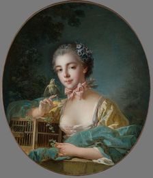 Portrait présumé de Marie-Emilie Baudouin, fille du peintre, c.1758 — 1760. Creator: Francois Boucher