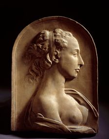 Portrait relief of unknown woman in profile, c19th century? Creator: Unknown