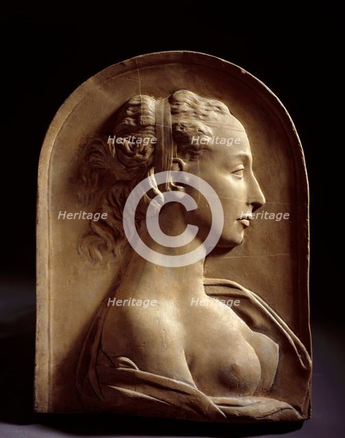 Portrait relief of unknown woman in profile, c19th century? Creator: Unknown.