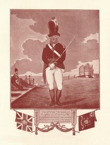 Portrait representation of uniform inscribed by proprietor 1780-1820, (1909). Artist: Charles Tomkins