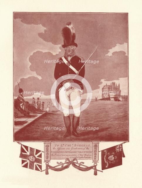 ' Portrait representation of uniform inscribed by proprietor', 1780-1820, (1909). Artist: Charles Tomkins.