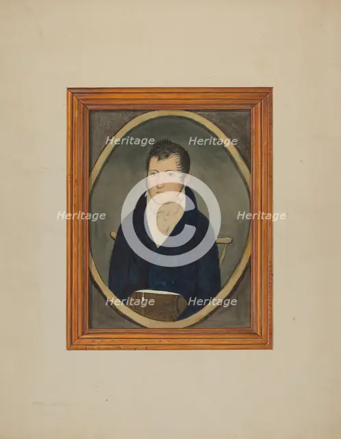 Portrait - Watercolor, c. 1940. Creator: Frank M Keane.