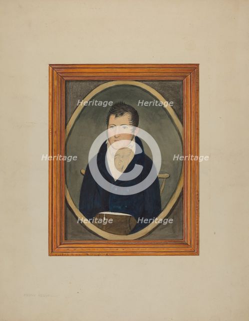 Portrait - Watercolor, c. 1940. Creator: Frank M Keane.