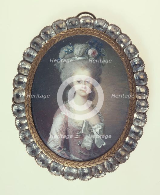 Portrait thought to be the Countess of Artois, c1775. Creators: Jean-Laurent Mosnier, Peter Adolf Hall.