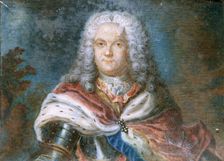 Portrait thought to be the Marshal of Saxe. Creator: Unknown