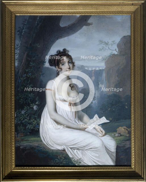 Portrait thought to be the singer Carolina Bianchi, c1806. Creator: Joseph Marie Bouton.