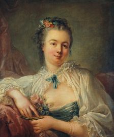 Portrait thought to be Jeanne-Elisabeth-Victoire Deshays, wife of the artist, c1760-1763. Creator: Jean-Baptiste Deshays