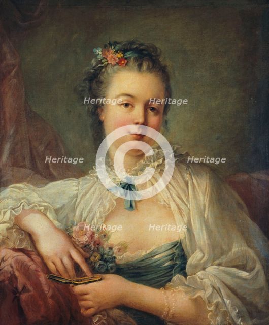 Portrait thought to be Jeanne-Elisabeth-Victoire Deshays, wife of the artist, c1760-1763. Creator: Jean-Baptiste Deshays.