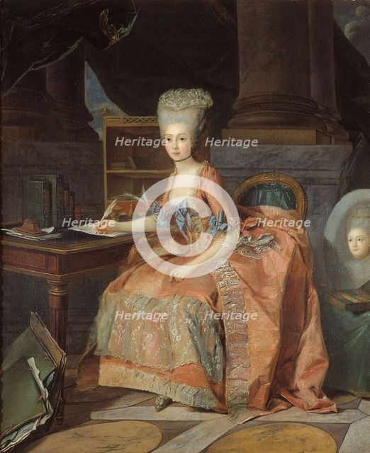 Portrait thought to be Marie-Therese of Savoy, Countess of Artois, c1776. Creator: Lie Louis Perin-Salbreux.