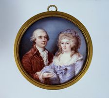 Portrait thought to be of the Marquis and Marquise de Beauharnais. Creator: Jacques Lebrun