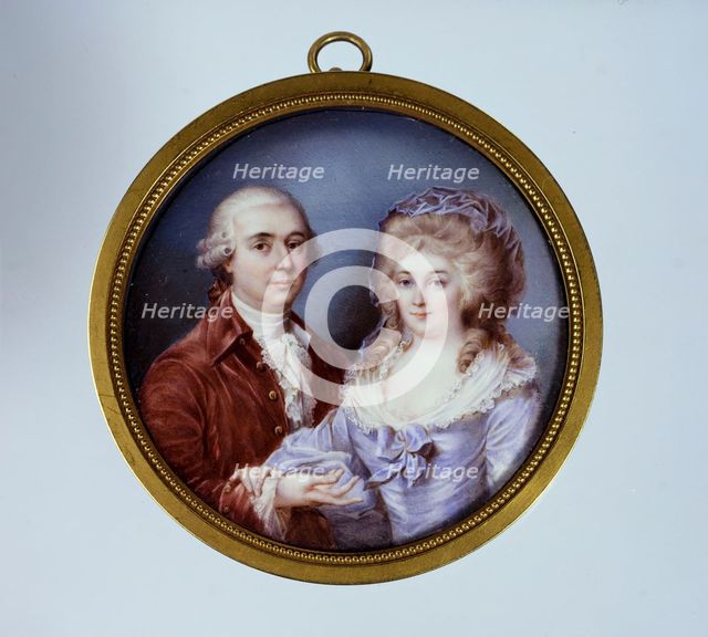 Portrait thought to be of the Marquis and Marquise de Beauharnais. Creator: Jacques Lebrun.