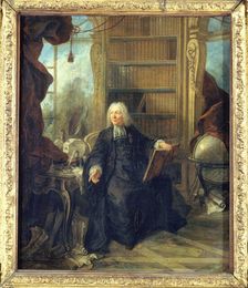 Portrait thought to be of Father Jean-Antoine Nollet (1700-1770), c1740. Creator: Jacques de Lajoue II