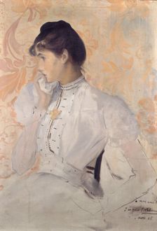 Portrait thought to be of Henriette Chabot, 1886. Creator: Jacques Emile Blanche