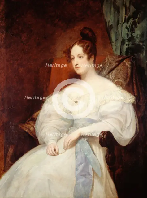 Portrait thought to be of Princess Louise of Orleans, 1833. Creator: Ary Scheffer.