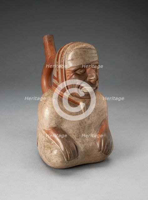 Portrait Vessel of a Blind Figure with Distorted Mouth, 100 B.C./A.D. 500. Creator: Unknown.