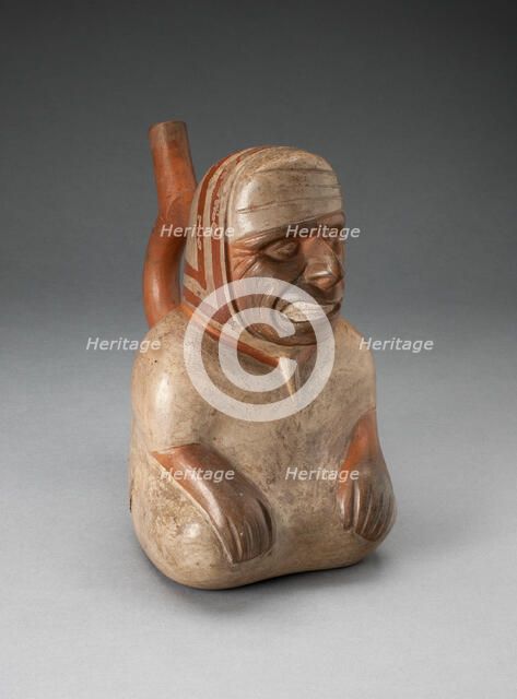 Portrait Vessel of a Blind Figure with Distorted Mouth, 100 B.C./A.D. 500. Creator: Unknown.