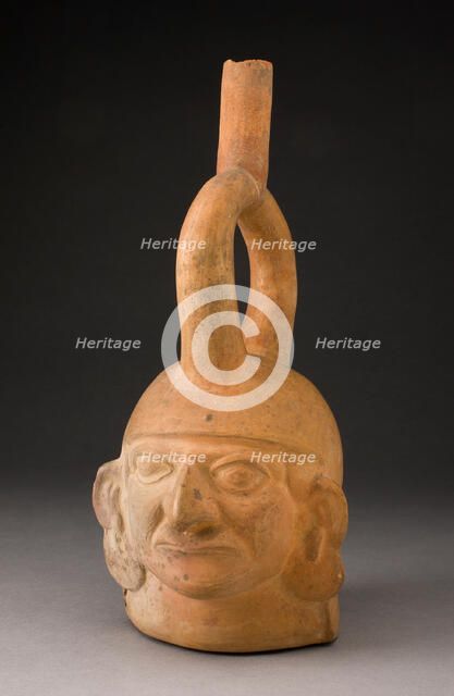 Portrait Vessel of a Figure with Large Disk Earflares, 100 B.C./A.D. 500. Creator: Unknown.