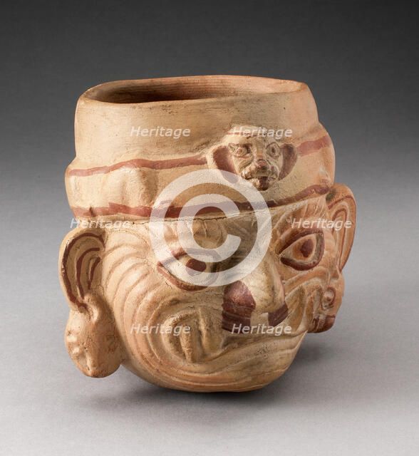 Portrait Vessel of a Head, 100 B.C./A.D. 500. Creator: Unknown.