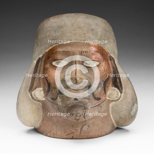 Portrait Vessel of a Young Man with a Scarred Lip, 100 B.C./A.D. 500. Creator: Unknown.