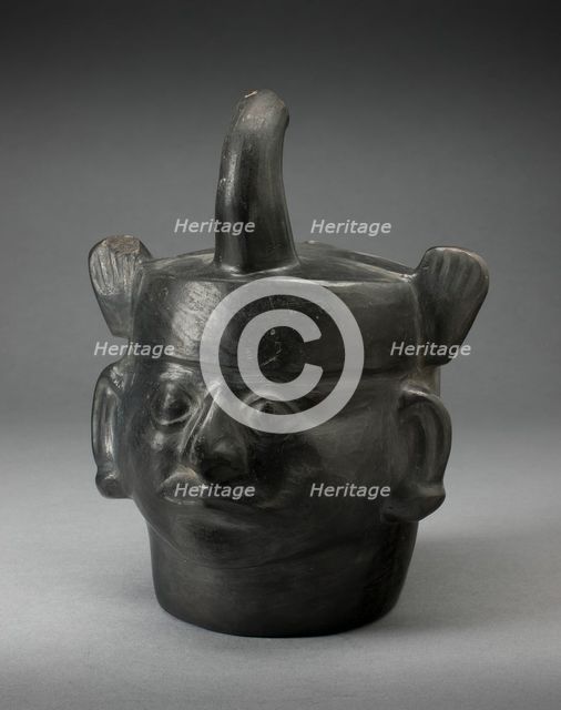 Portrait Vessel in the Form of a Ruler Wearing a Feline Headdress, 100 B.C./A.D. 500. Creator: Unknown.