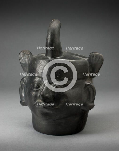 Portrait Vessel in the Form of a Ruler Wearing a Feline Headdress, 100 B.C./A.D. 500. Creator: Unknown.