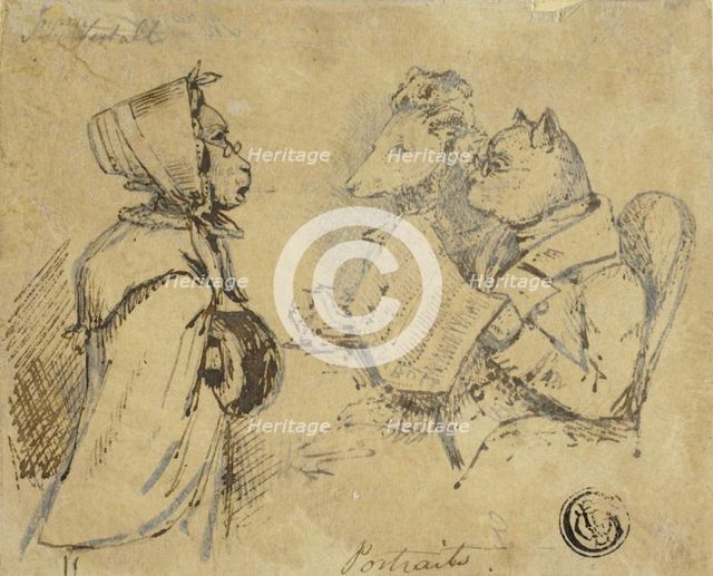 Portraits, n.d. Creator: Daniel Maclise.