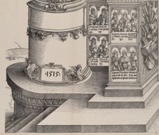 Portraits of Maximilian's Relatives; and the Base of the Left Outer Column with the Date 1..., 1515. Creator: Albrecht Altdorfer