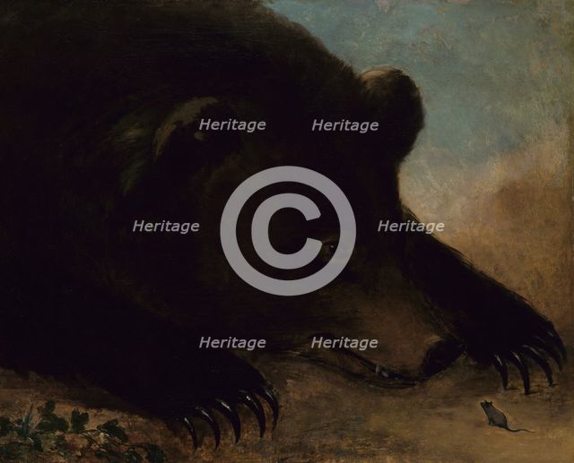 Portraits of a Grizzly Bear and Mouse, Life Size, 1846-1848. Creator: George Catlin.