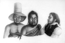 Portraits of chiefs of the Sandwich Islands, 1819. Artist: Alphonse Pellion