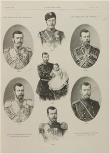 Portraits of Emperor Nicholas II from the period from 1892 to 1896, 1896. Creator: Anonymous