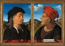 Portraits of Giuliano and Francesco Giamberti da Sangallo, 1482-1485. Creator: Piero di Cosimo