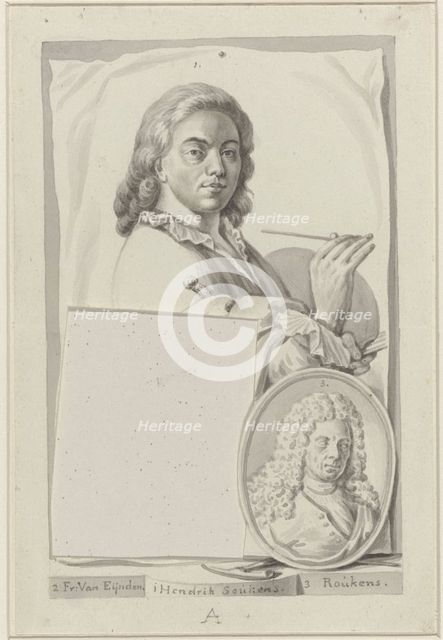Portraits of Hendrik Soukens and Roukens, 1757-1819. Creator: Roeland van Eynden.