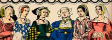 Portraits of Henry VIII's six wives from 1509, (1932). Creator: Rosalind Thornycroft
