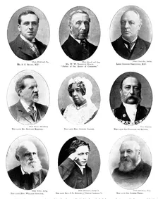 Portraits of politicians and authors, 1898. Creators: Elliott & Fry, Russell & Sons