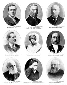 Portraits of politicians and authors, 1898. Creators: Elliott & Fry, Russell & Sons
