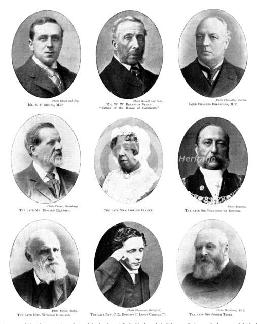 Portraits of politicians and authors, 1898.  Creators: Elliott & Fry, Russell & Sons.