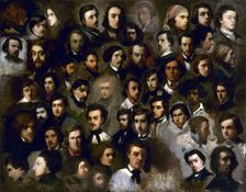 Portraits of students in the studio of Paul Delaroche , between 1835 and 1843. Creator: Unknown