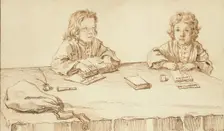 Portraits of Serafino and Francesco Falzacappa, about 1720. Creator: Pier Leone Ghezzi